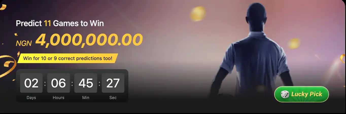 MSport Nigeria jackpot games interface offering big win opportunities on predictions.