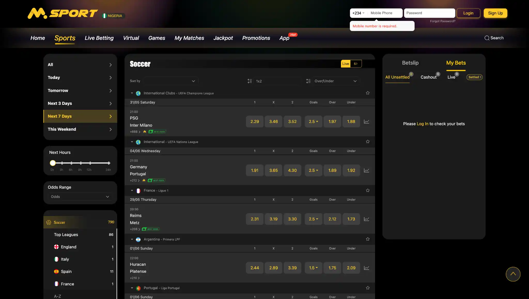 Collage of various sports betting options available on MSport Nigeria including football and basketball.